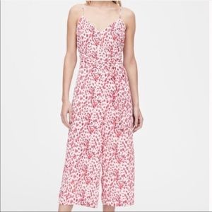 NEW Banana Republic White and Red Sleeveless Cropped Jumpsuit Plus Size 20